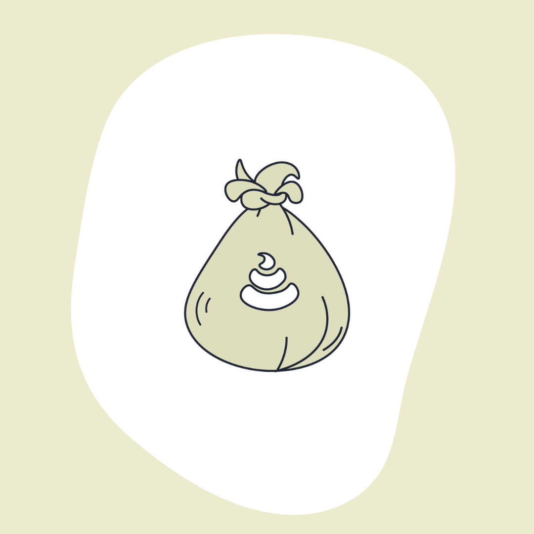Dog Waste Bags Illustration of eco-friendly dog waste bags displayed on our product page.