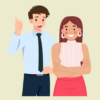 Our Representatives Menu icon representing our representatives - man in suit and woman with pink pants.