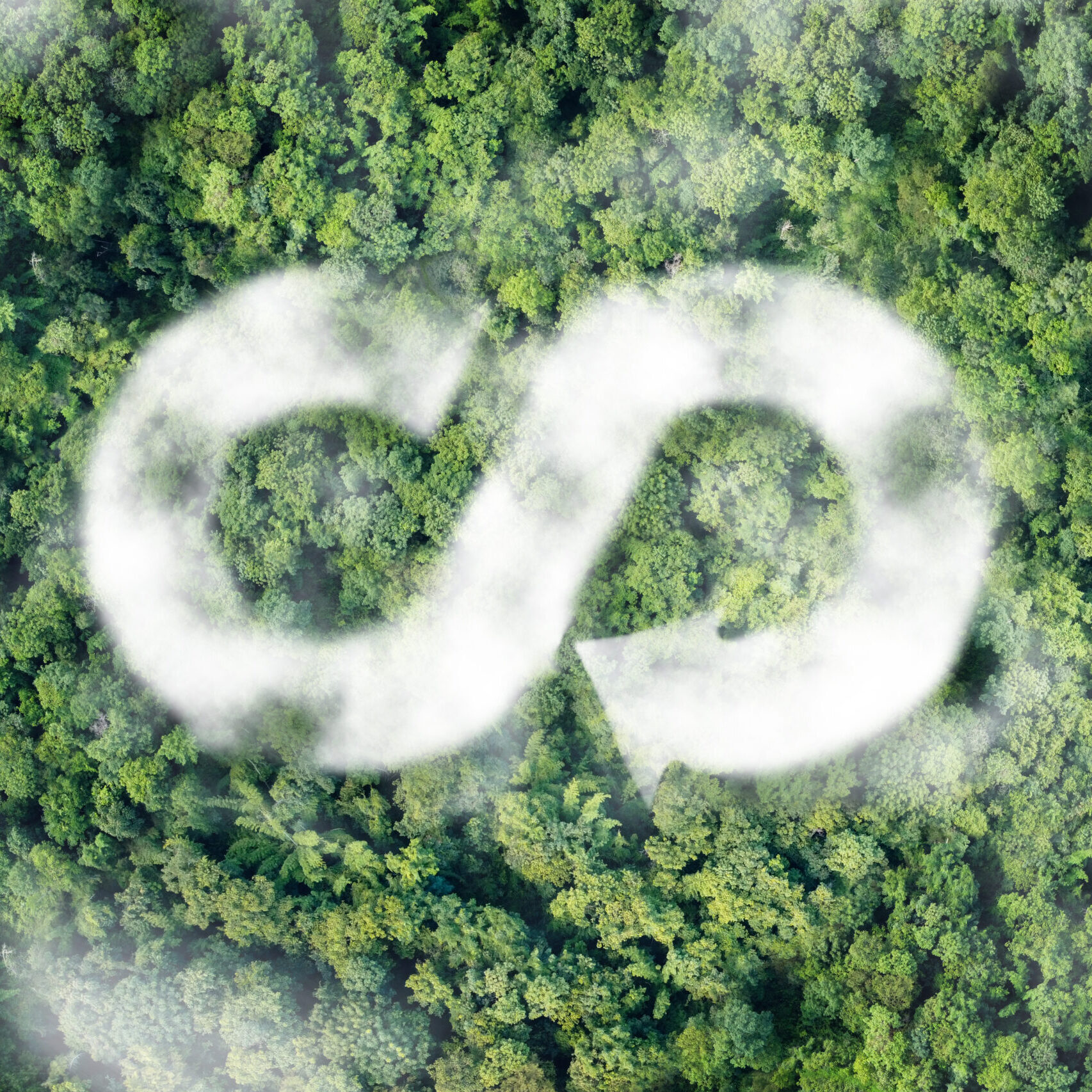 Circular economy icon. The concept of eternity, endless and unlimited. circular economy for future growth of nature and environment sustainable.